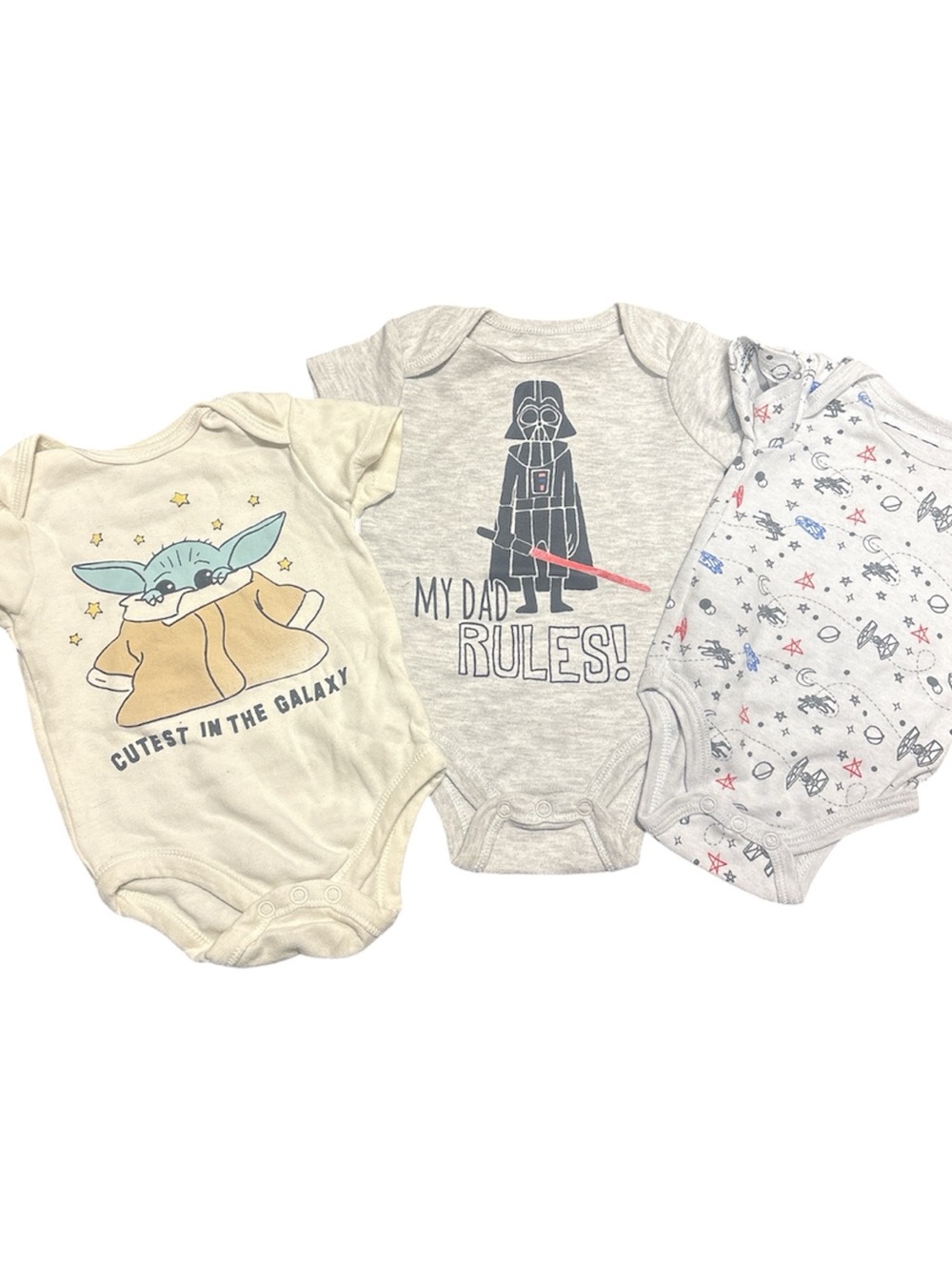 Star Wars One-Piece Bodysuit Bundle- 0-3m